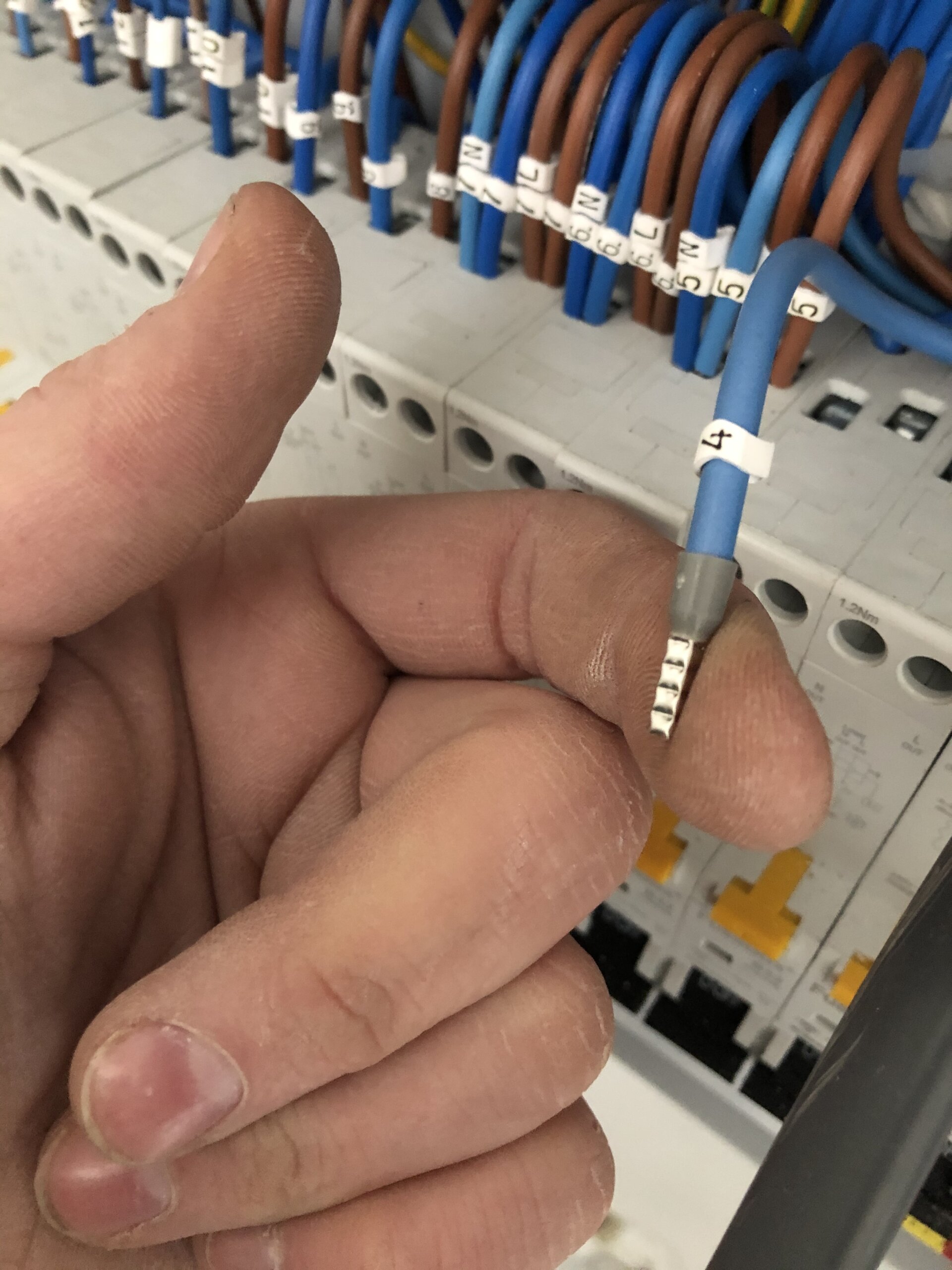 Newly upgraded single-phase fuse board installed by Prime Electrical Services in Nuneaton, ensuring compliance with electrical safety regulations.